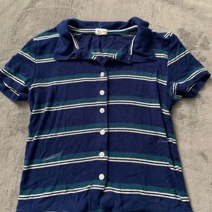 Garage striped button up shirt
